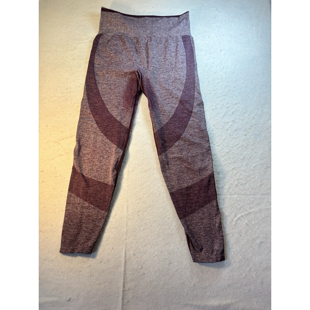 Victoria's Secret PINK Seamless Leggings Maroon Size‎ Medium Stretch Workout